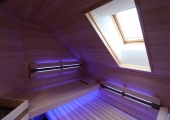 Sauna mit Dachflächenfenster